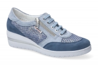 chaussure mobils lacets precilia perf bleu jean